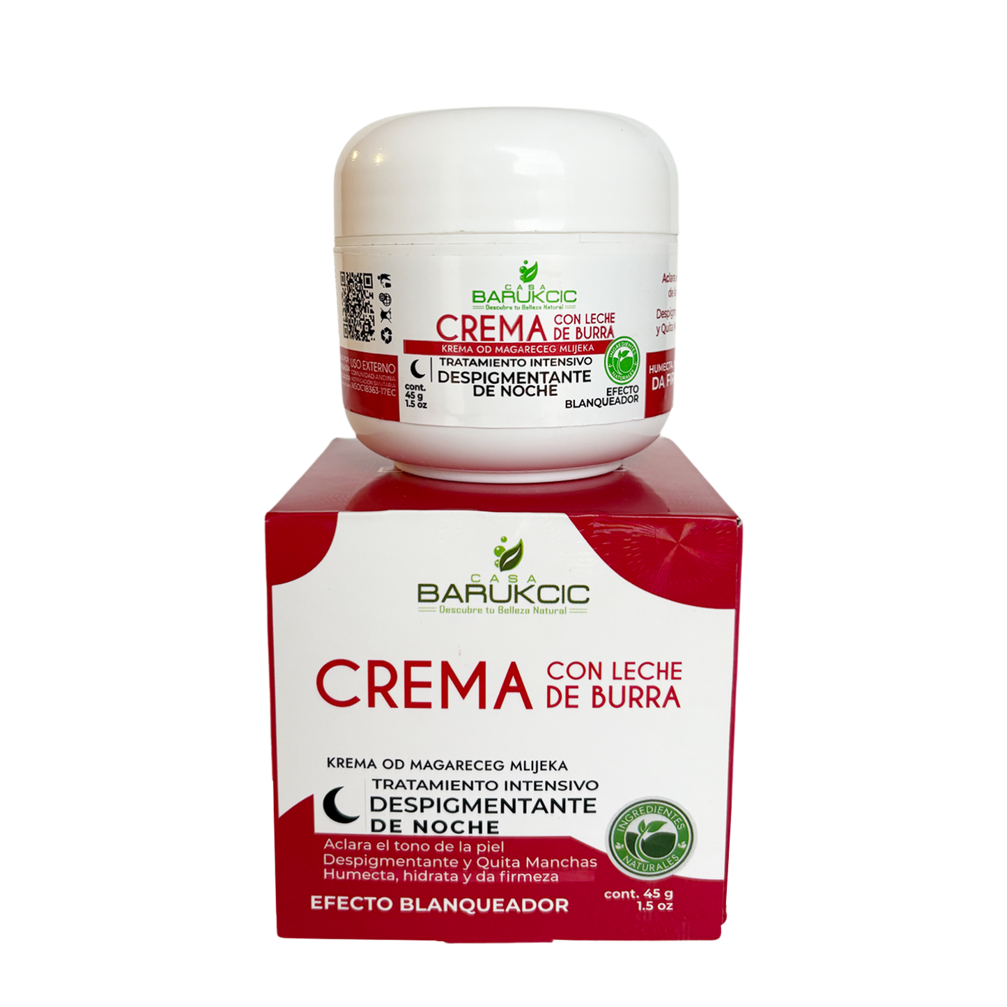 CREMA ROSADA CON LECHE DE BURRA (DESPIGMENTANTE FACIAL)