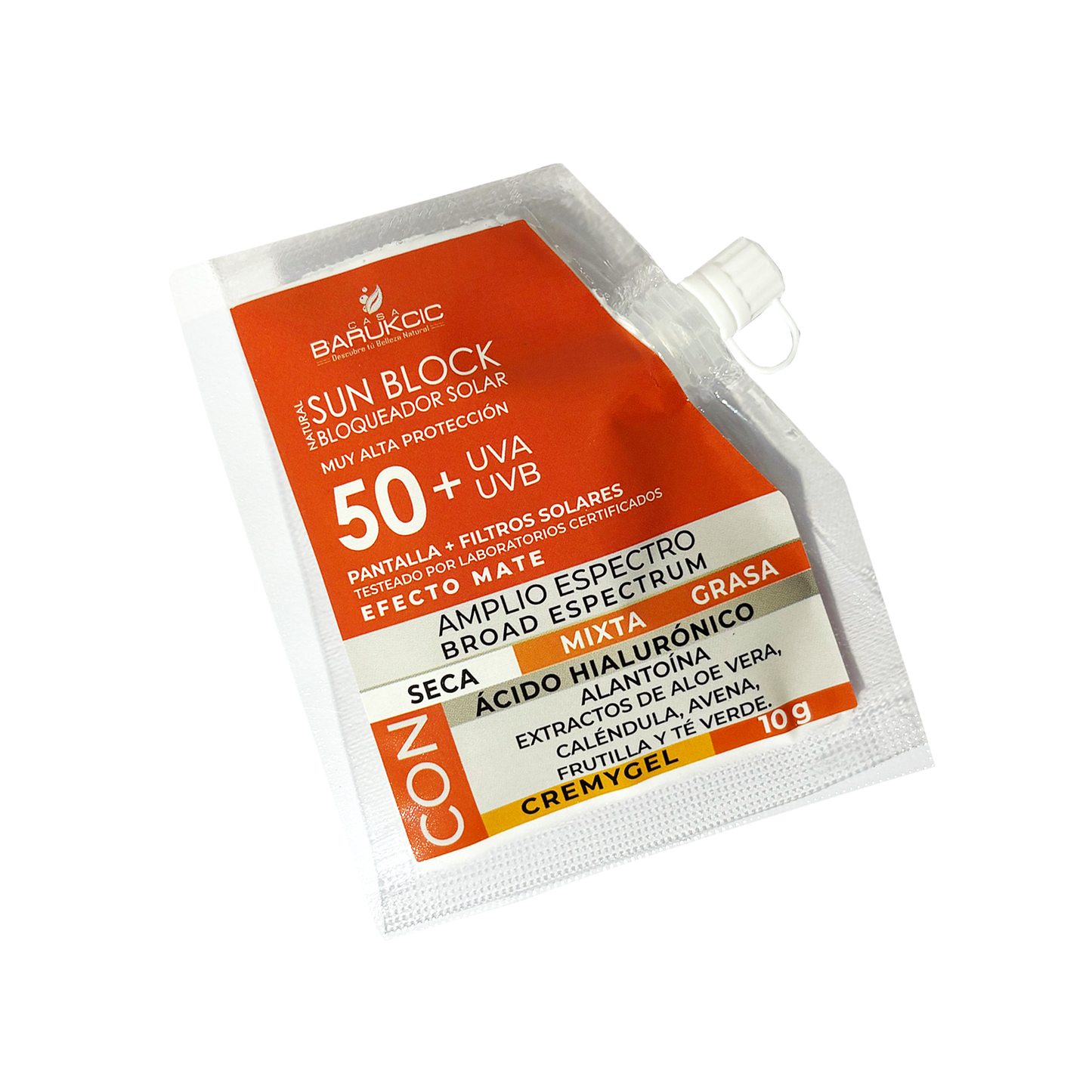 NATURAL SUN BLOCK SPF 50+ 70G (BLOQUEADOR SOLAR) PIEL MIXTA A GRASA EFECTO MATE