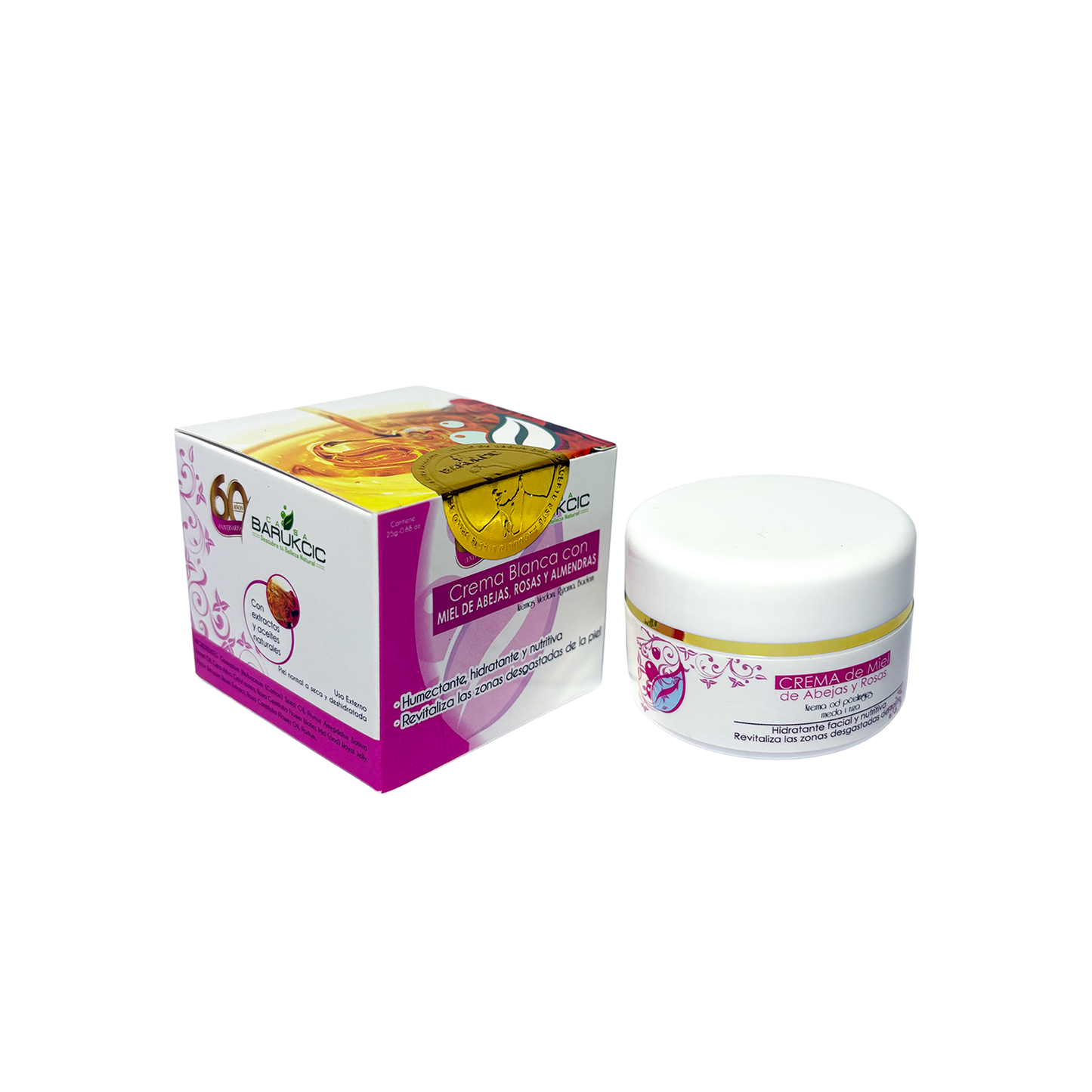 CREMA DE MIEL DE ABEJAS Y ROSAS